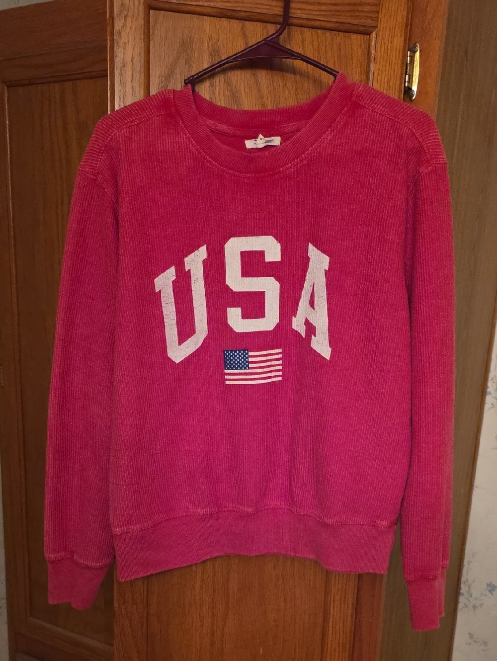Maurices  USA Corded Sweatshirt with Flag Graphic